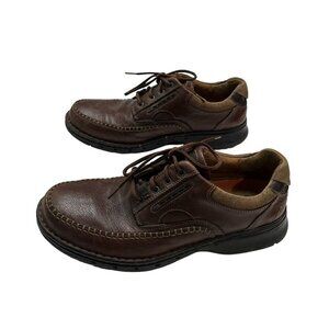 Clarks‎ Loafers Mens 12 Brown Leather Lace Up Chunky Sole Casual Comfort Y2K